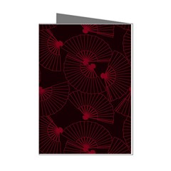 Folding Fan Seamless Pattern Mini Greeting Cards (pkg Of 8) by Pakemis