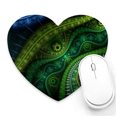 Abstract Pattern Design Art Fabric Decoration Heart Mousepad by danenraven