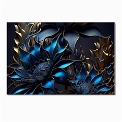 Flower Metal Flowers Sculpture Postcard 4 x 6  (pkg Of 10) by Ravend