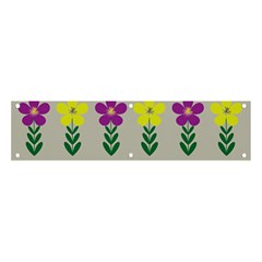 Pattern Flowers Art Creativity Banner And Sign 4  X 1  by Uceng