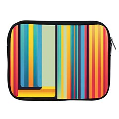 Colorful Rainbow Striped Pattern Apple Ipad 2/3/4 Zipper Cases by Uceng