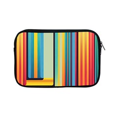 Colorful Rainbow Striped Pattern Apple Ipad Mini Zipper Cases by Uceng