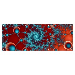 Fractal Pattern Background Banner And Sign 8  X 3  by Uceng