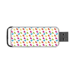 Butterfly Pattern Design Wallpaper Background Portable Usb Flash (two Sides) by Ravend