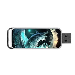 Sculpture Dinosaur Shark Frozen Winter Fantasy Portable Usb Flash (one Side) by Ravend