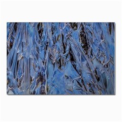 Blue Abstract Texture Print Postcard 4 x 6  (pkg Of 10) by dflcprintsclothing