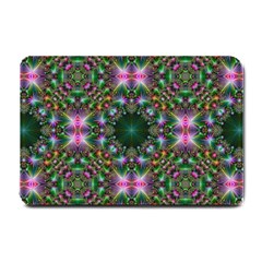 Kaleidoscope Digital Kaleidoscope Fractal Mirrored Small Doormat by Ravend