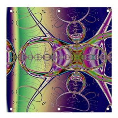 Fractal Abstract Digital Art Art Colorful Banner And Sign 4  X 4  by Ravend