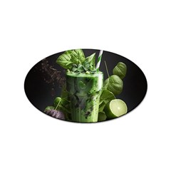 Ai Generated Drink Spinach Smooth Apple Ginger Sticker (oval) by danenraven