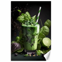 Ai Generated Drink Spinach Smooth Apple Ginger Canvas 24  X 36  by danenraven