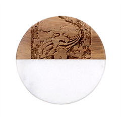 Psychedelic Rock Jimi Hendrix Classic Marble Wood Coaster (round)  by Jancukart