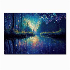 Oil Painting Night Scenery Fantasy Postcards 5  X 7  (pkg Of 10) by Ravend