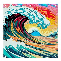 Ai Generated Waves Ocean Sea Tsunami Nautical Arts Banner And Sign 4  X 4  by Ravend