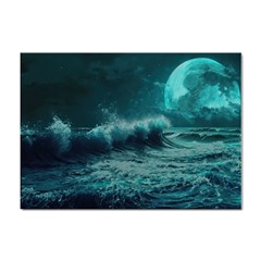 Ai Generated Waves Ocean Sea Tsunami Nautical Blue Sea Art Sticker A4 (100 Pack) by Ravend