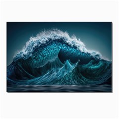 Tsunami Waves Ocean Sea Water Rough Seas 6 Postcards 5  X 7  (pkg Of 10) by Ravend