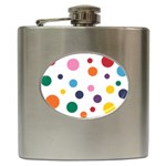 Polka Dot Hip Flask (6 oz) Front