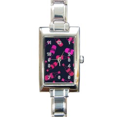 Wine Wine Bottles Background Graphic Rectangle Italian Charm Watch by Ravend