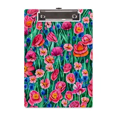 Blossom-filled Watercolor Flowers A5 Acrylic Clipboard by GardenOfOphir