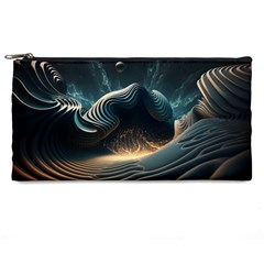 Ai Generated Swirl Space Design Fractal Light Pencil Case by Ravend