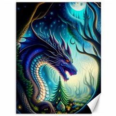 Ai Generated Dragon Fractal Art Texture Canvas 36  X 48  by Ravend