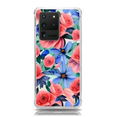 Classy Watercolor Flowers Samsung Galaxy S20 Ultra 6 9 Inch Tpu Uv Case by GardenOfOphir