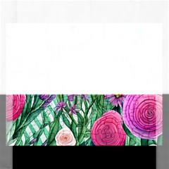 Charming Watercolor Flowers Rectangular Jigsaw Puzzl by GardenOfOphir