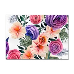 Country-chic Watercolor Flowers Sticker A4 (100 Pack) by GardenOfOphir