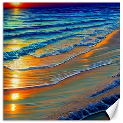 Modern Sunset Over The Ocean Canvas 12  X 12  by GardenOfOphir