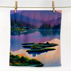 Astonishing Lake View Face Towel by GardenOfOphir