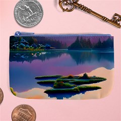 Astonishing Lake View Large Coin Purse by GardenOfOphir