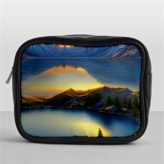 Crimson Sunset Mini Toiletries Bag (one Side) by GardenOfOphir