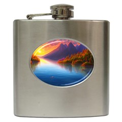 Immaculate Sunset Hip Flask (6 Oz) by GardenOfOphir