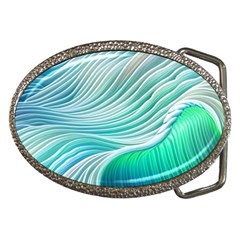 Pastel Abstract Waves Pattern Belt Buckles by GardenOfOphir