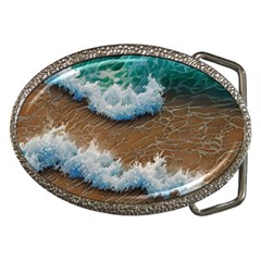 Abstract Waves Summertime On The Sea Belt Buckles by GardenOfOphir