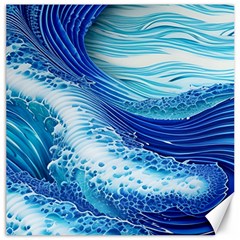 Water Waves Canvas 16  X 16  by GardenOfOphir