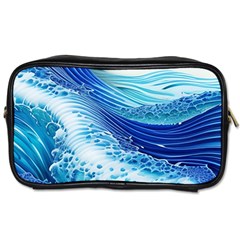 Water Waves Toiletries Bag (two Sides) by GardenOfOphir