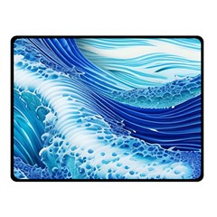 Water Waves One Side Fleece Blanket (small) by GardenOfOphir