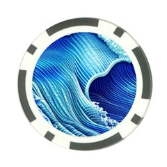 Wave Poker Chip Card Guard by GardenOfOphir