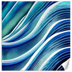 Blue Ocean Waves Canvas 12  X 12  by GardenOfOphir