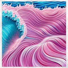 Pink Water Waves Canvas 12  X 12  by GardenOfOphir