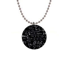 E=mc2 Text Science Albert Einstein Formula Mathematics Physics 1  Button Necklace by Jancukart