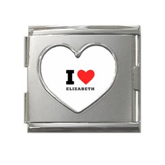 I Love Elizabeth  Mega Link Heart Italian Charm (18mm) by ilovewhateva