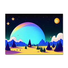 Ai Generated Trees Stars Planets Dreamlike Sun Sticker A4 (100 Pack) by Ravend