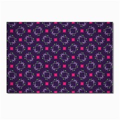 Geometric Pattern Retro Style Background Postcard 4 x 6  (pkg Of 10) by Ravend