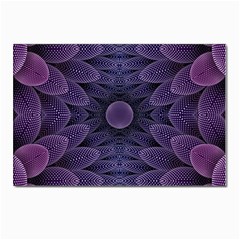 Gometric Shapes Geometric Pattern Purple Background Postcards 5  X 7  (pkg Of 10) by Ravend