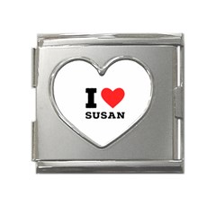 I Love Susan Mega Link Heart Italian Charm (18mm) by ilovewhateva