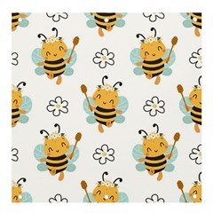 Art Bee Pattern Design Wallpaper Background Banner And Sign 4  X 4  by Ravend