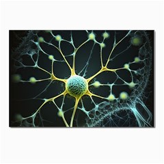 Ai Generated Neuron Network Connection Postcard 4 x 6  (pkg Of 10) by Ravend