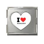 I love margaret Mega Link Heart Italian Charm (18mm) Front