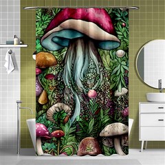 Craft Mushroom Shower Curtain 48  X 72  (small)  by GardenOfOphir